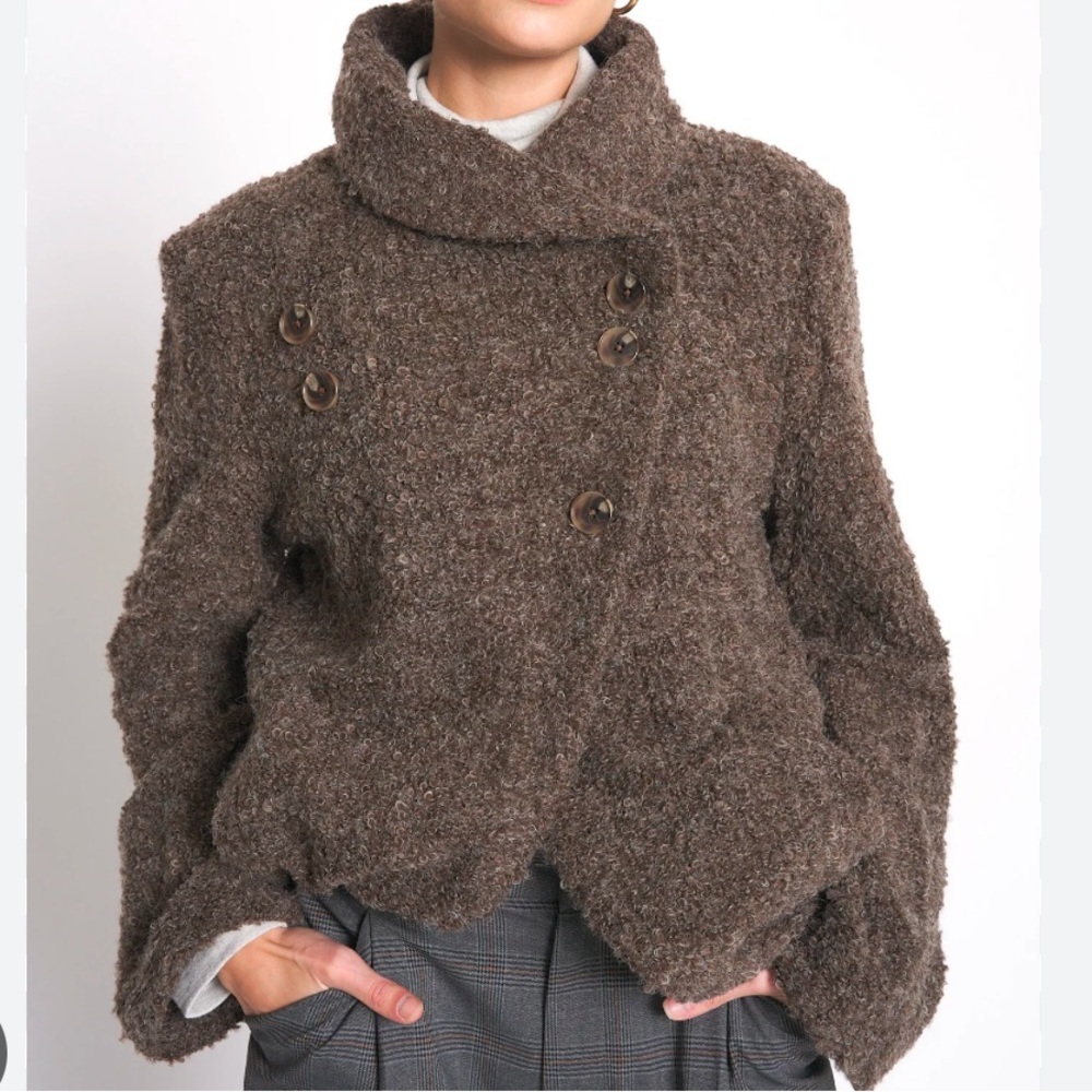 Anthropologie French Mauve Briella Boucle Jacket, Size Small 🎀